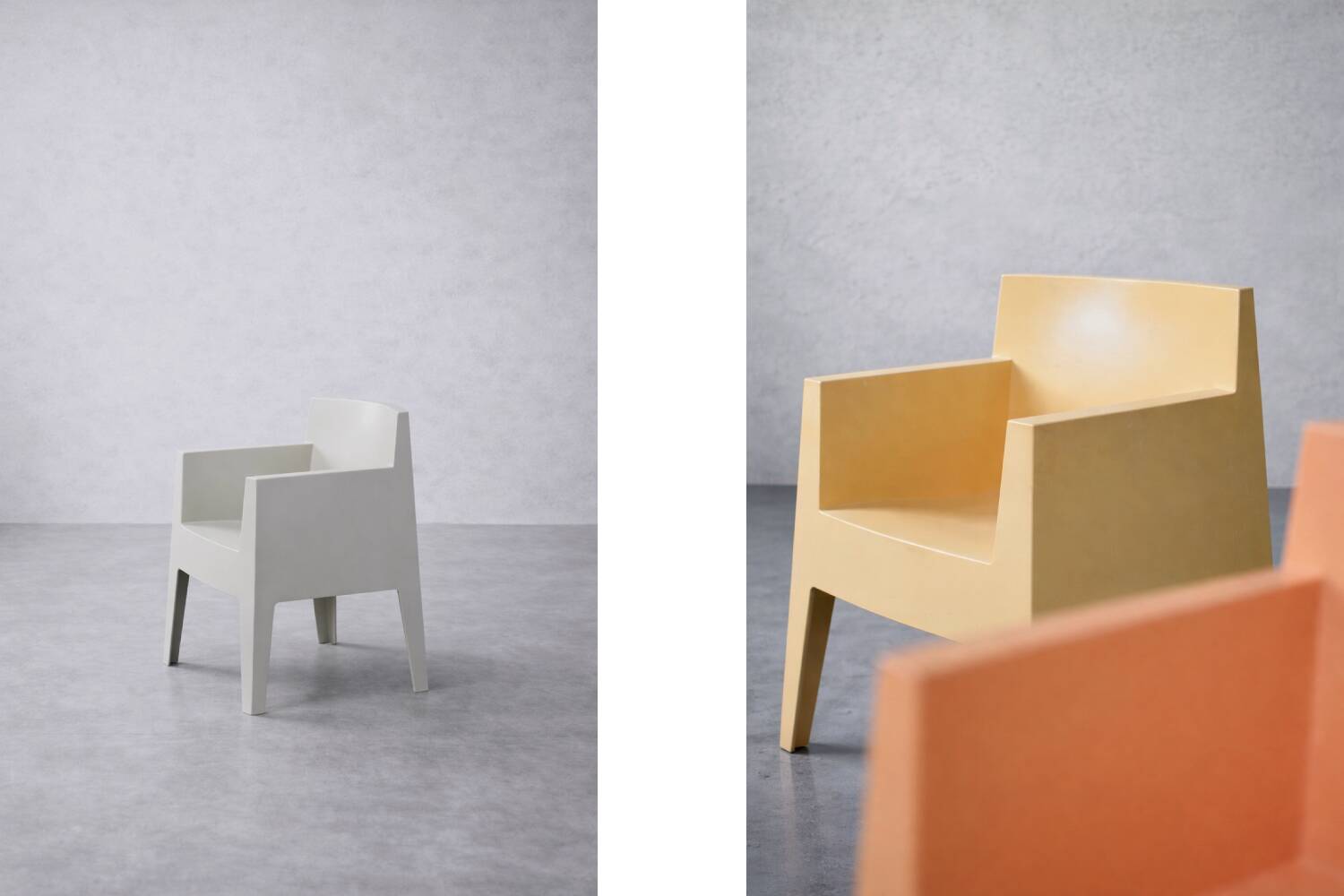 Set of 4 Vintage Mid-Century Modern Atlantide Collection Toy Plastic Chairs