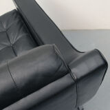 Fauteuil en cuir des années 1960 noir