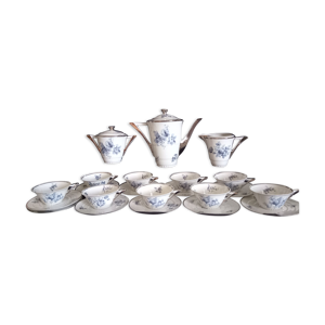 service à café/thé Art Déco pour 9 personnes, en porcelaine de Limoges, Limoges