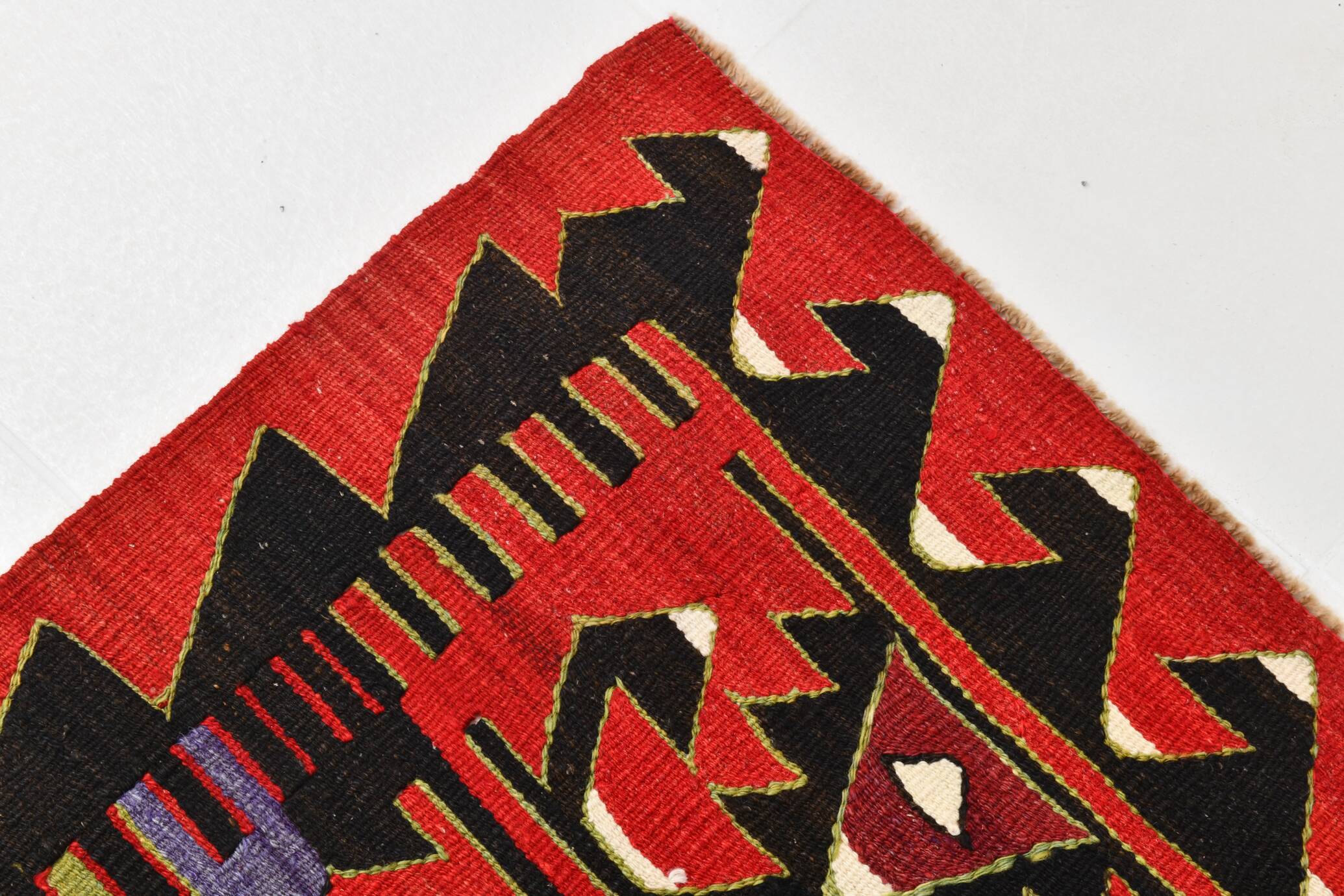 5x11 Colorful Vintage Kilim Rug, Modern Kilim Rug, 158x335Cm,Rare Style Rug