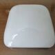 Large square ceiling light in white opaline, 1960s-70s