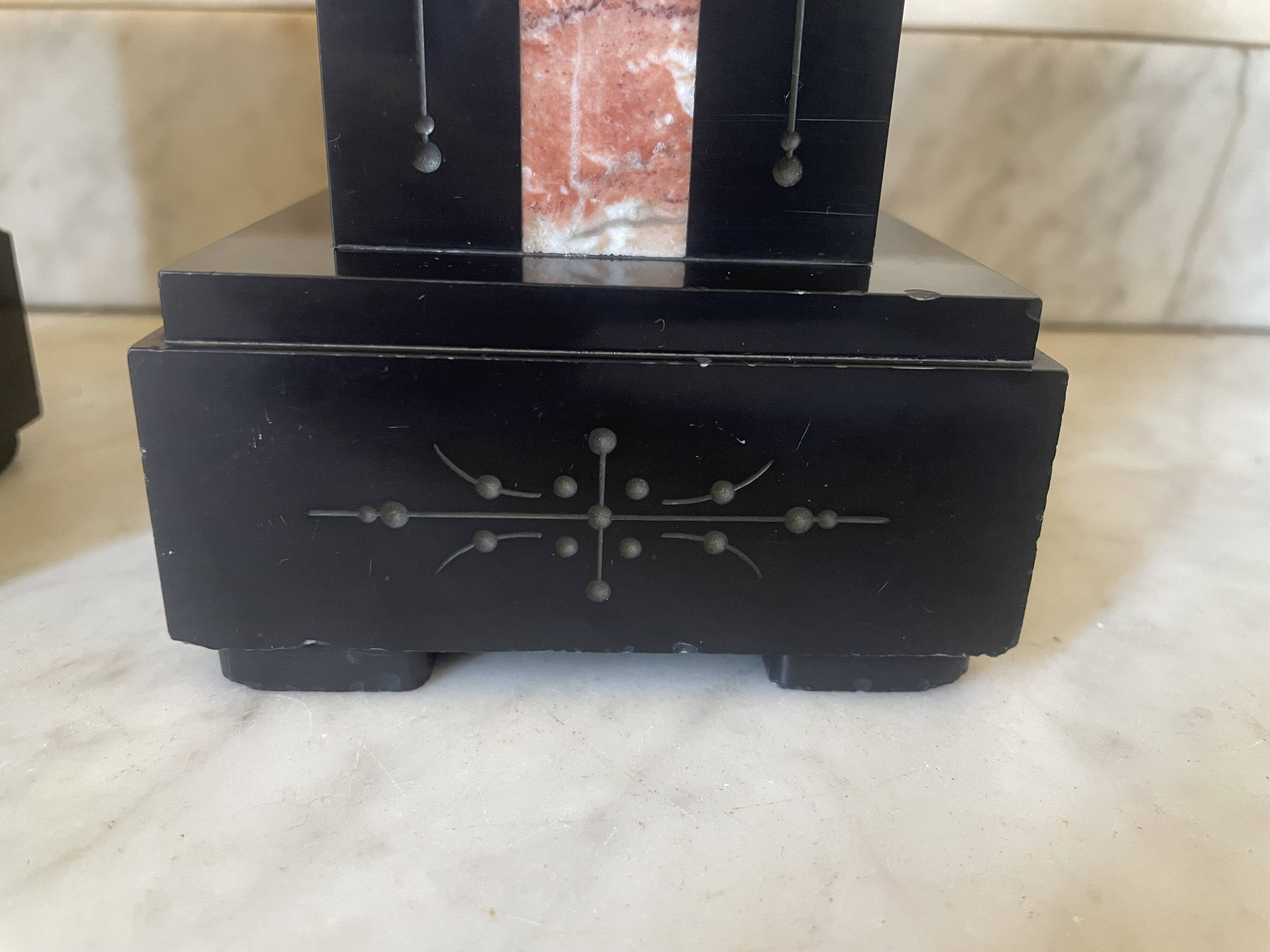 Old pair of marble vase bookends.