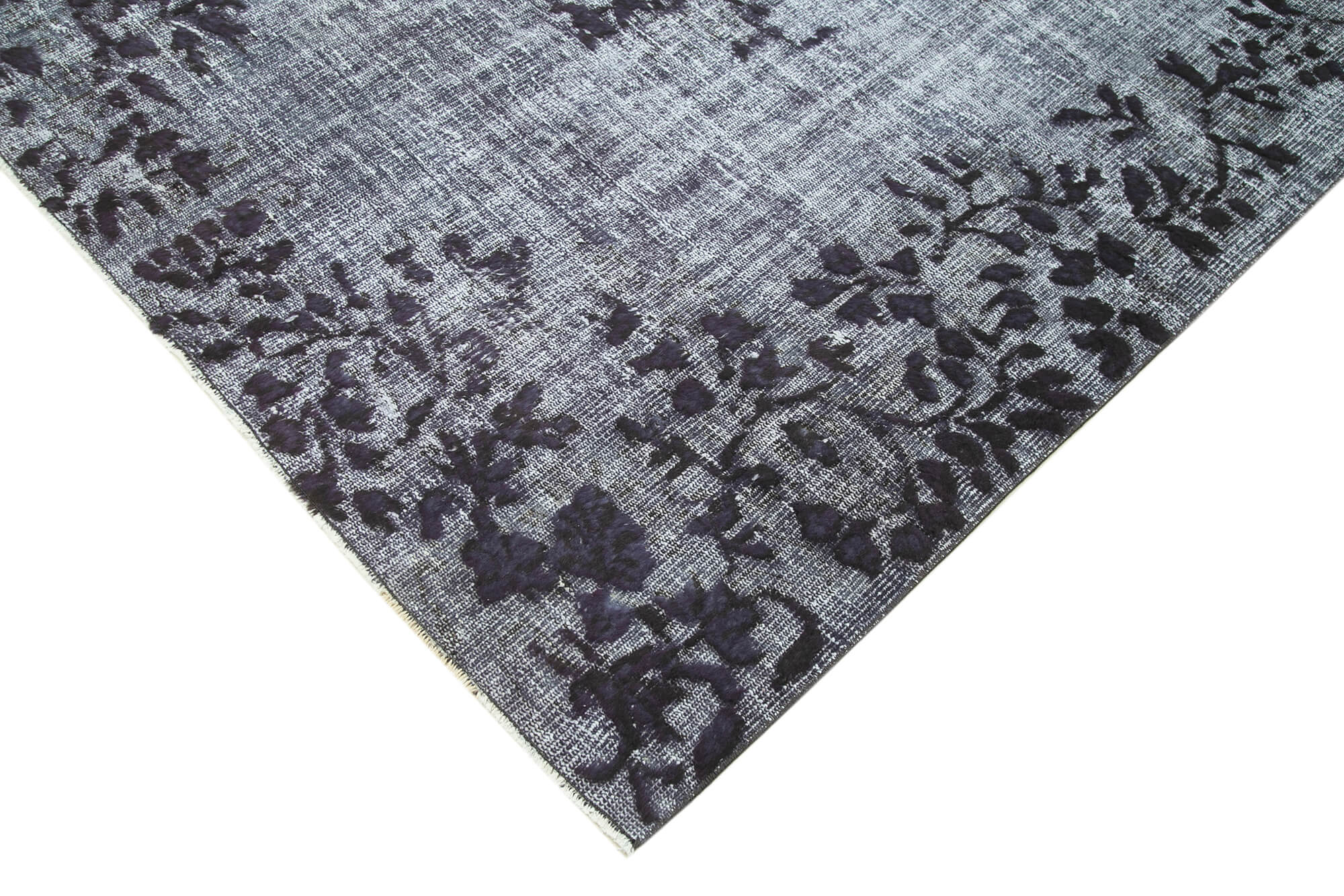 Handmade vintage turkish 1980s 178 cm x 270 cm grey carpet