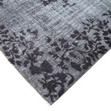 Handmade vintage turkish 1980s 178 cm x 270 cm grey carpet