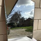 Bevelled mirror trapeze two waves at the top