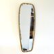 Superb free-form mirror in solid brass from the 50s/60s vintage.