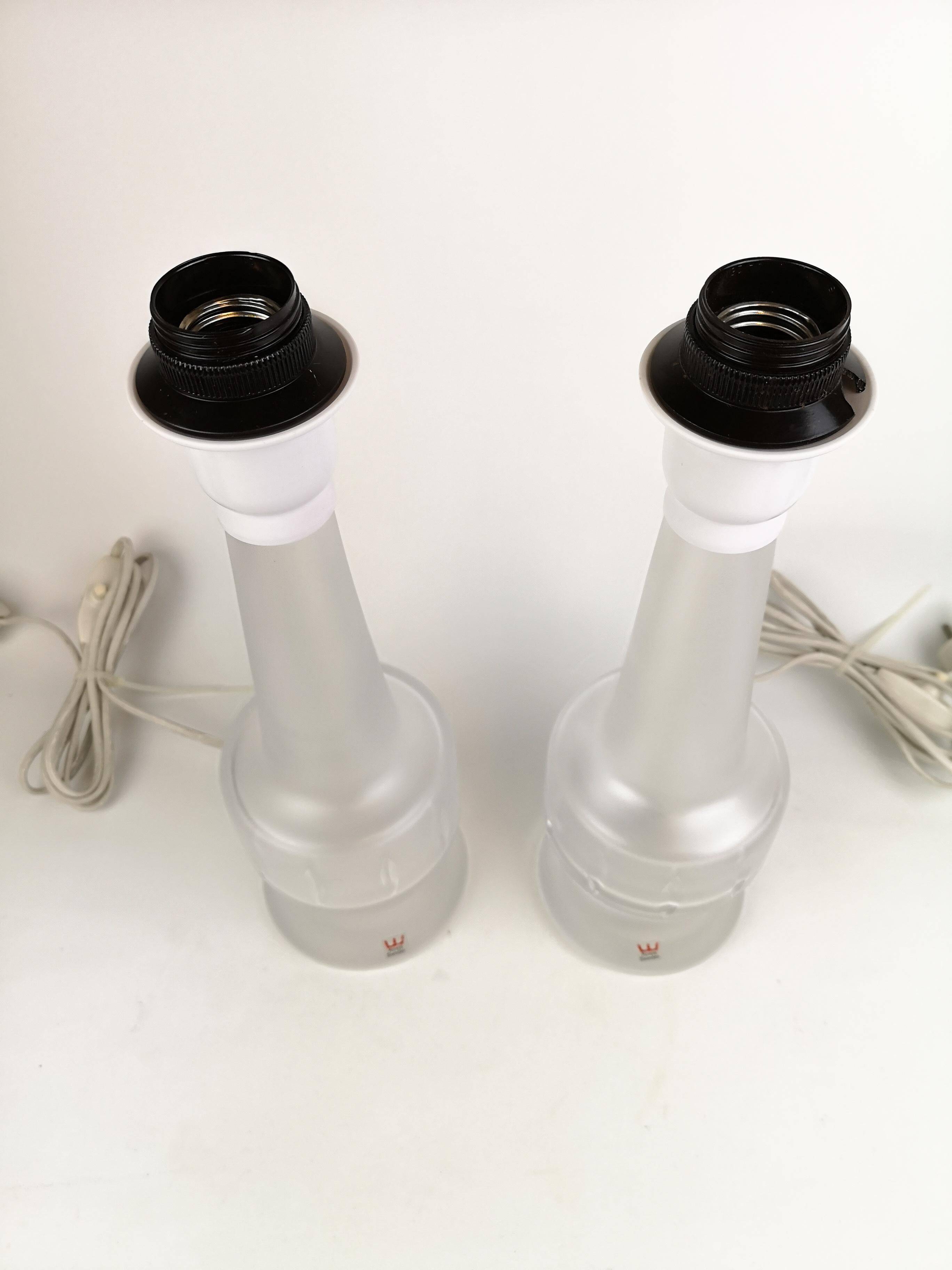 Pair of Kosta crystal table lamps, Sweden, 1960s