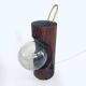 Brutalist wooden table or wall lamp attributed to Temde Leuchten, Switzerland, 1960s.