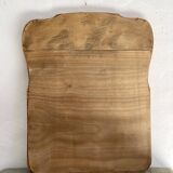 Art nouveau mirror, curved wooden frame and chiseled glass