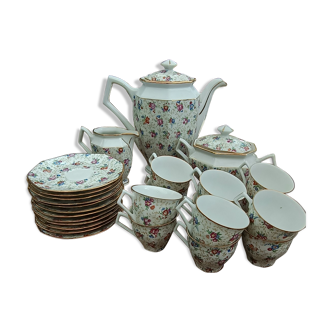 Coffee service in porcelain Lourioux Foecy