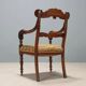 Antique Louis-Philippe armchair in walnut, Italy, 19th century.