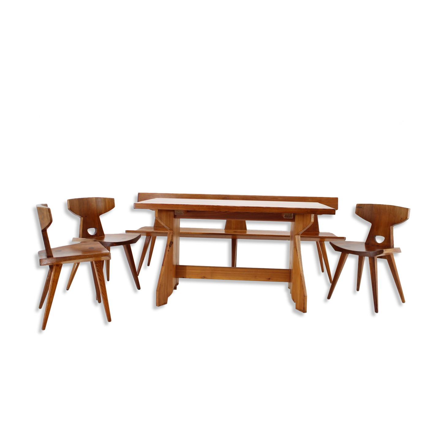 1960s jacob kielland-brandt dining set for i. christiansen, denmark