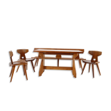 1960s jacob kielland-brandt dining set for i. christiansen, denmark