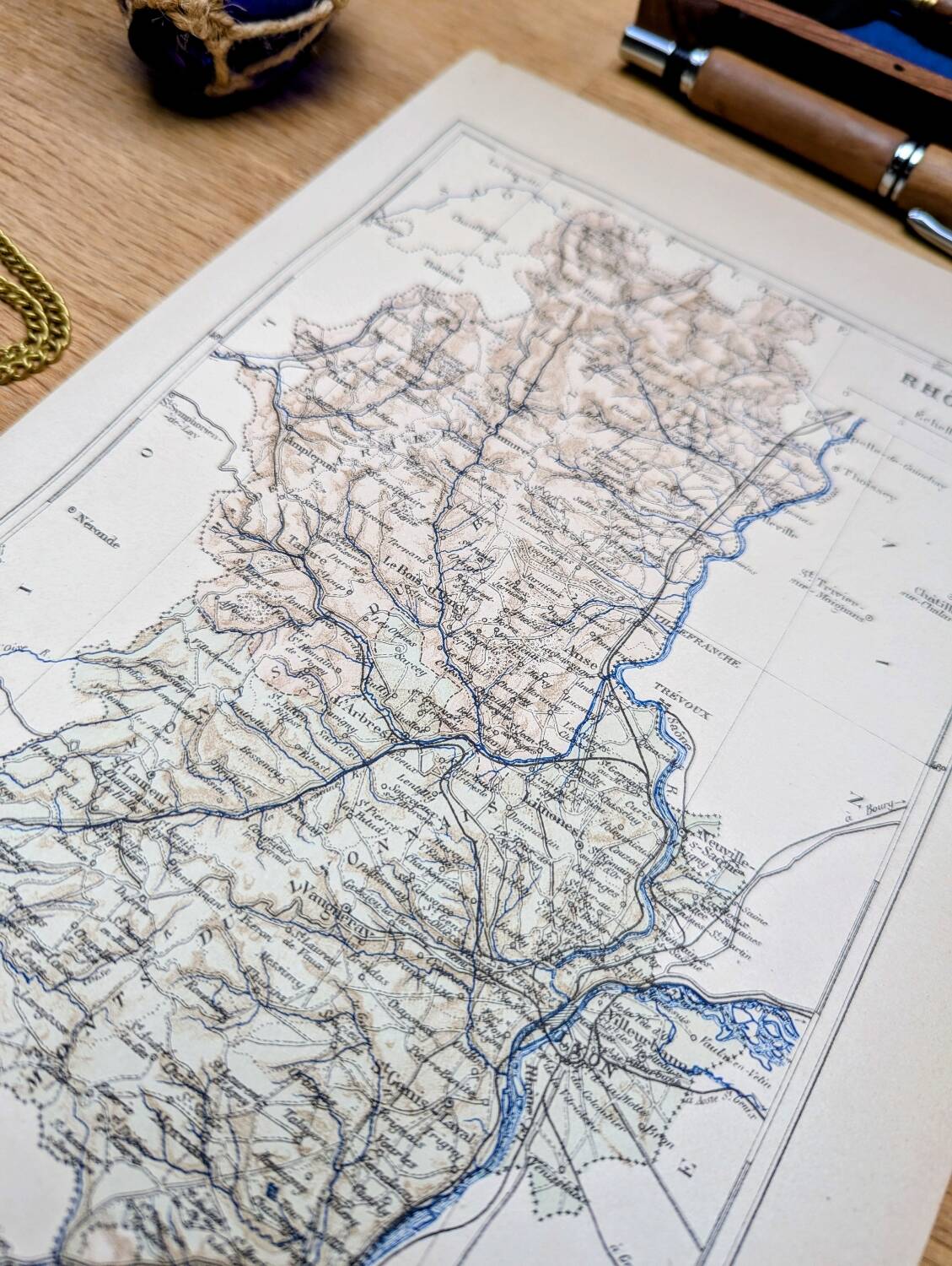 Printed in 1889, Rhône, Auvergne-Rhône-Alpes.