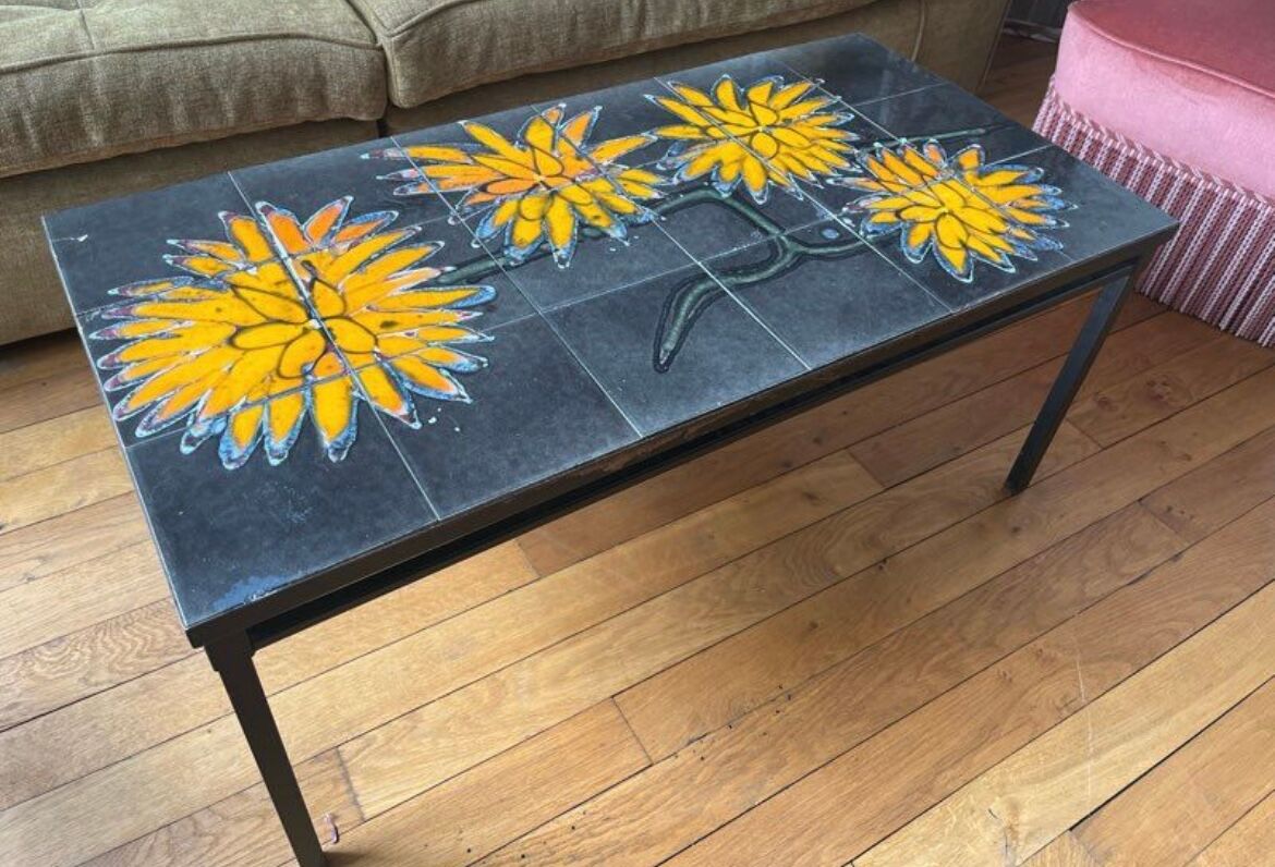 1970s ceramic coffee table
