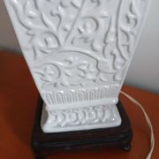 Art Deco lamp base in ceramic from around 1930 – relief floral decoration.