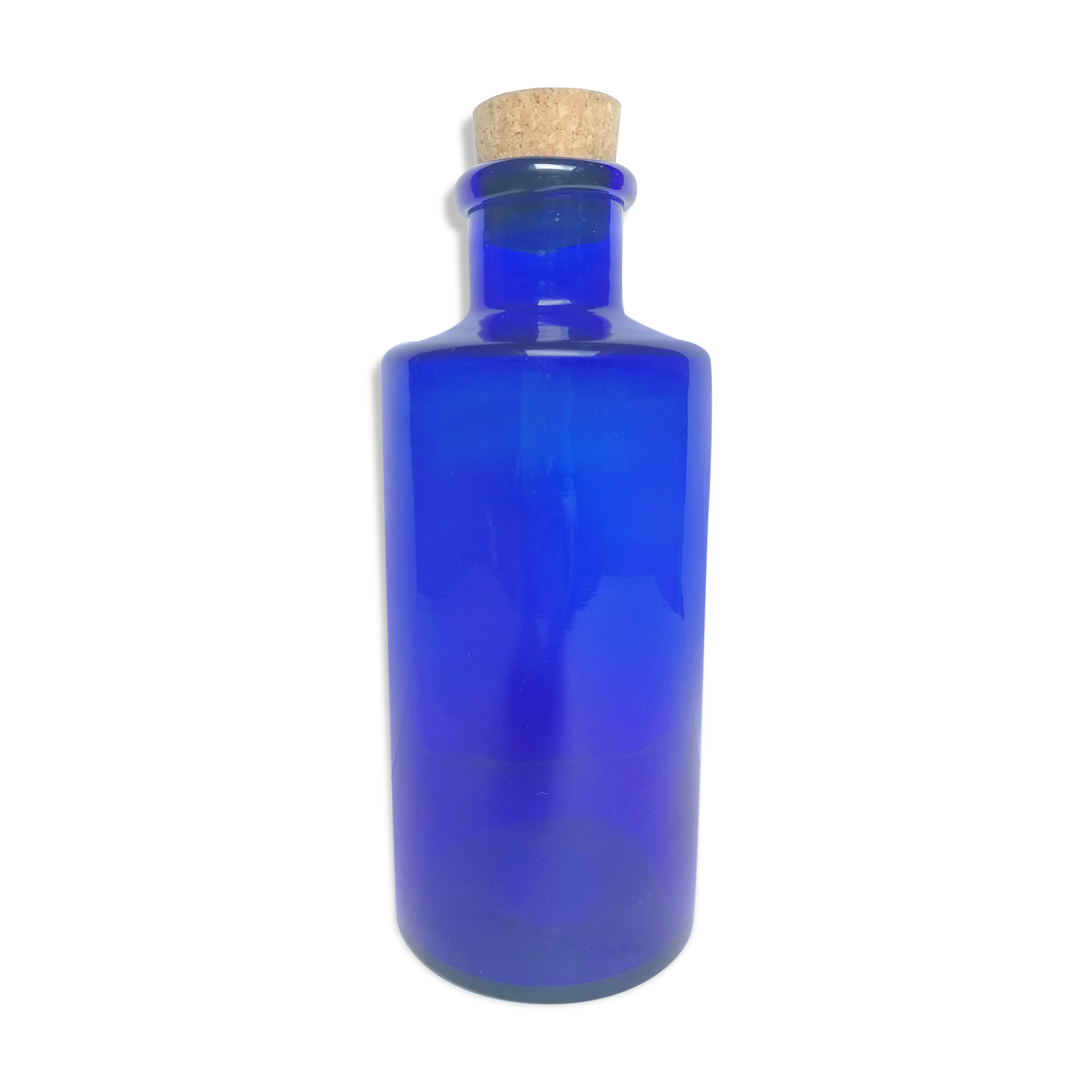 Blue glass bottle
