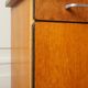 Bedside table in blond wood & Formica 1960
