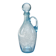 Carafe vintage en verre bullé bleu avec bouchon