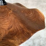Medium pendant light in corrugated teak leaf (Medium D:50 H:20)