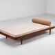 Danish daybed in teak and fabric, mid-century Denmark 1960