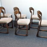 Suite of 6 Baumann chairs model Sleigh