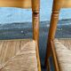6 Scandinavian chairs in solid wood and straw, 1980