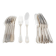 Ercuis Maintenon, Shell, 12 fish forks, 24 pieces in silver-plated metal.