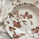 Hollow dish in iron earth sweet peas, Creil and Montereau