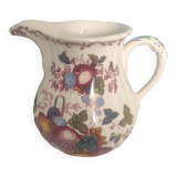 Multicolor Mason's Ironstone Fenton fruit basket pitcher