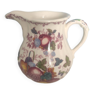 Multicolor Mason's Ironstone Fenton fruit basket pitcher