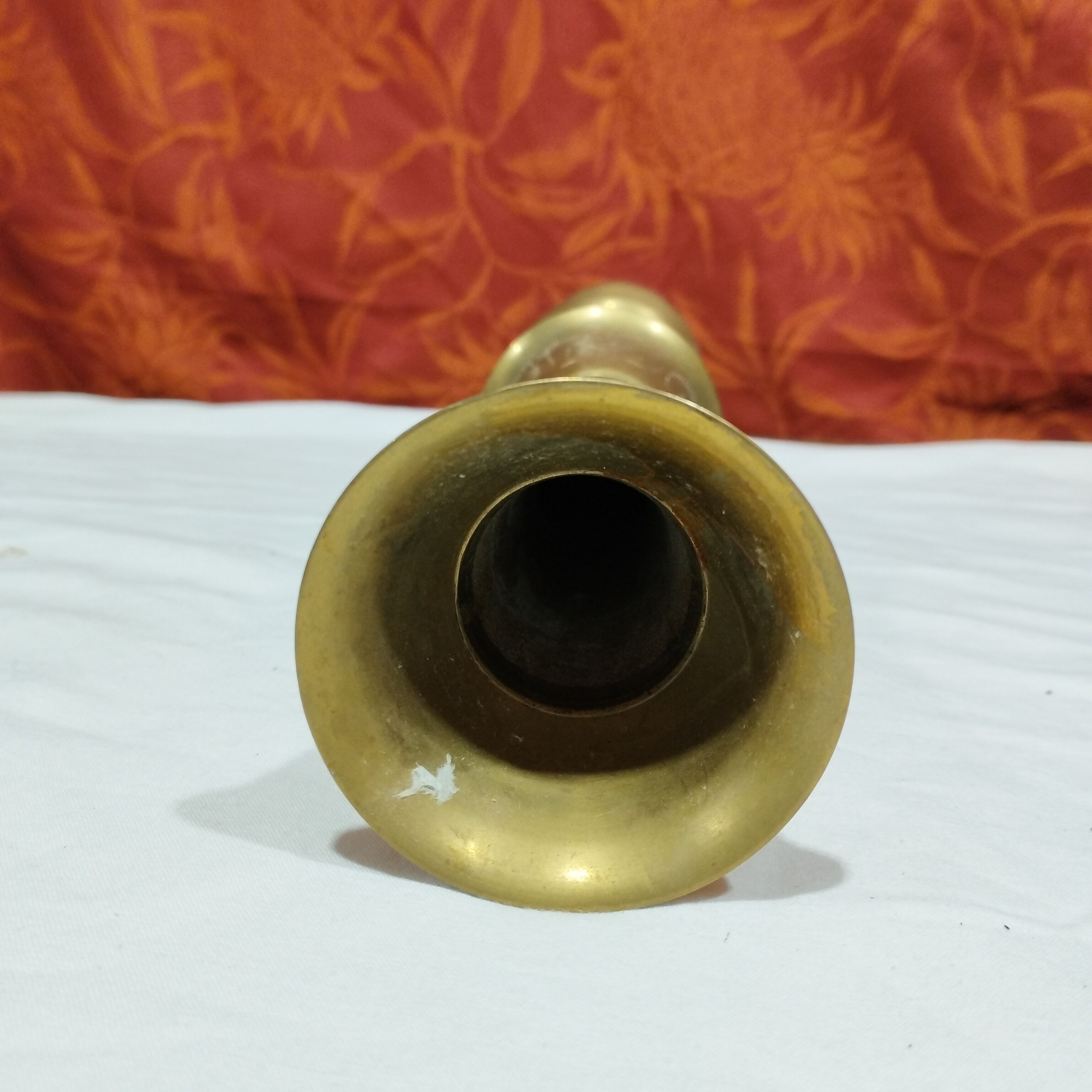 Old brass soliflore vase