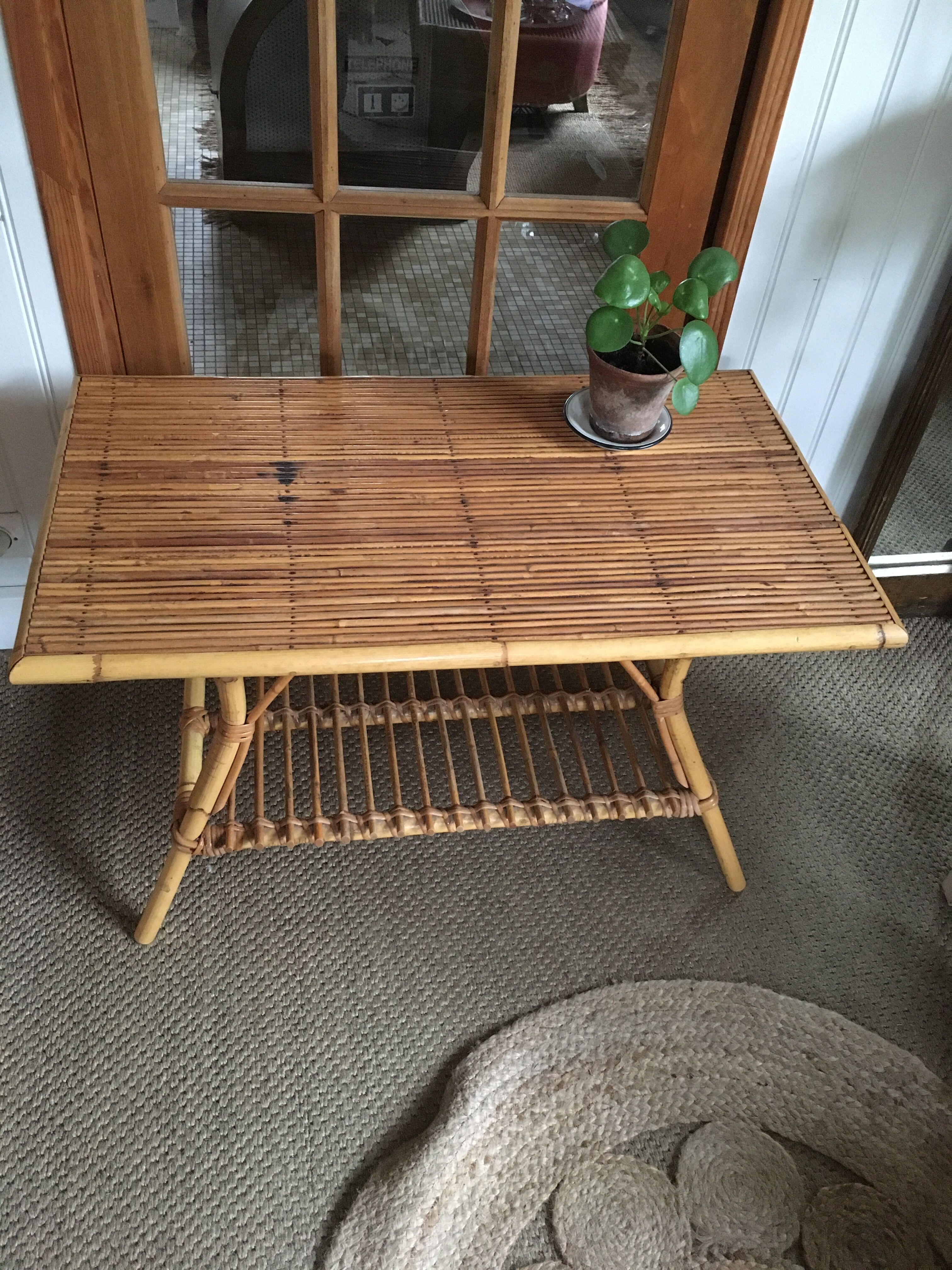 Rattan coffee table