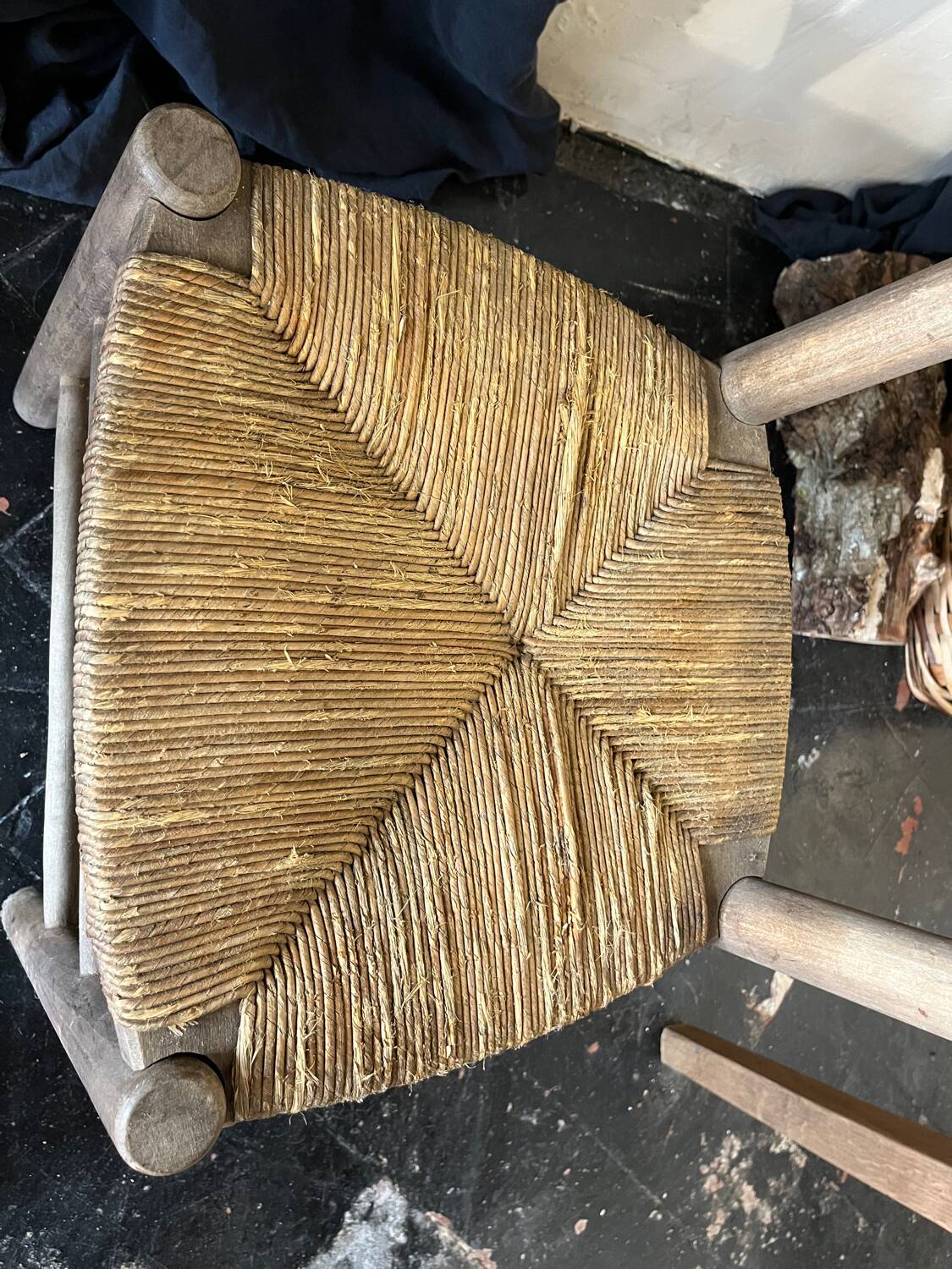 Lot of 6 straw chairs from the end of the 19th century