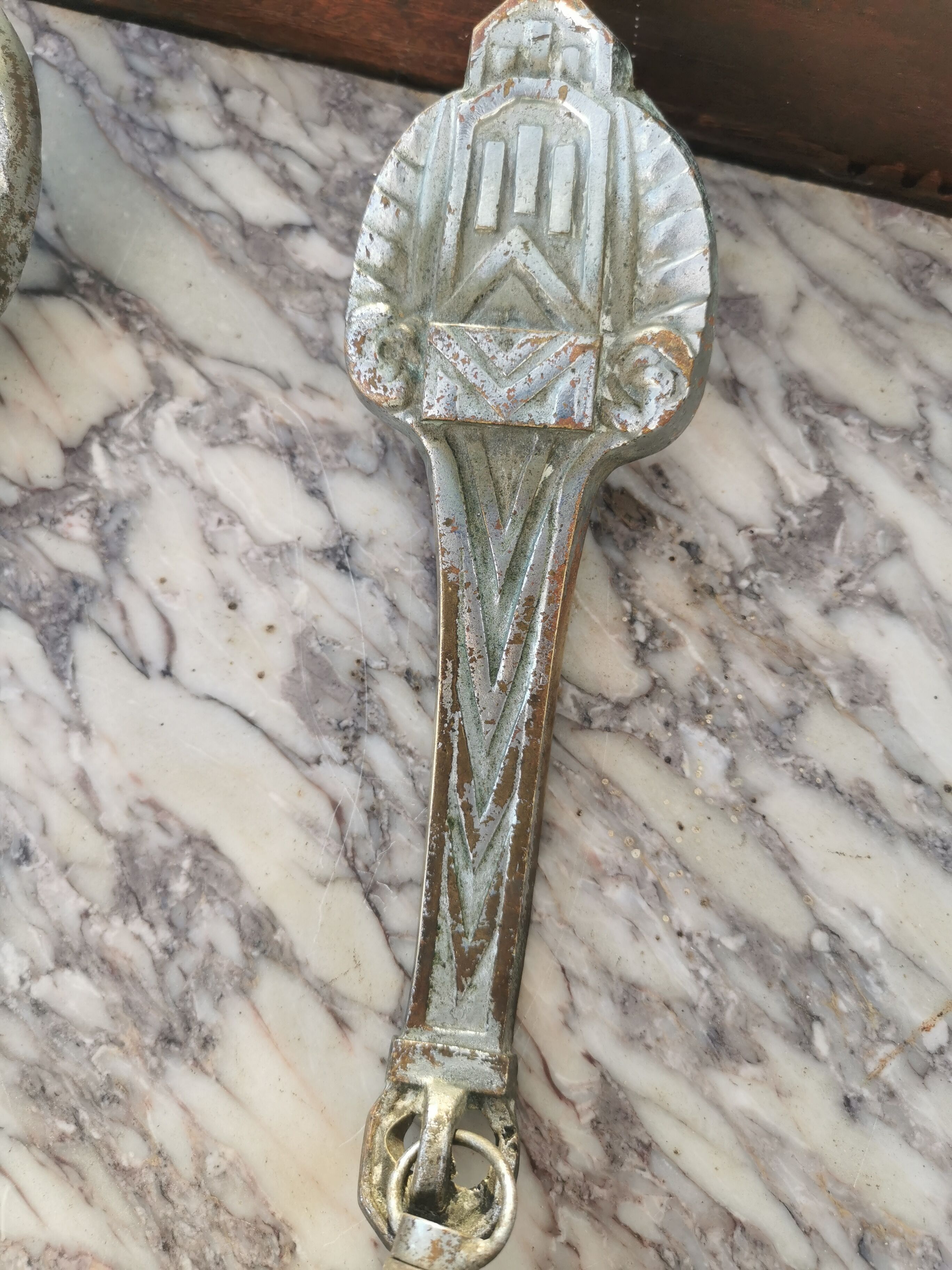 Pair of Art Deco wall lamps glass and metal