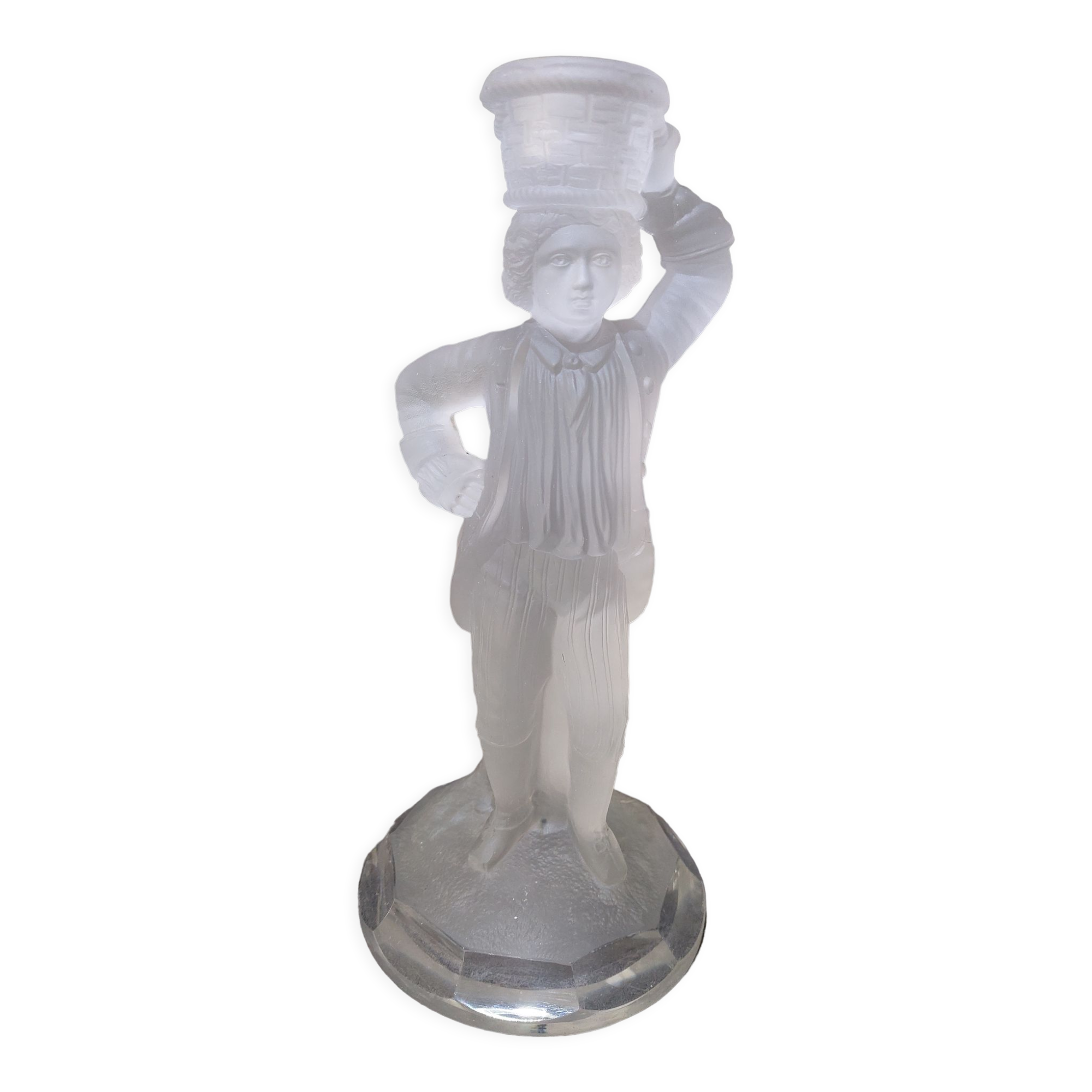 Art Deco Glass Candle Holder