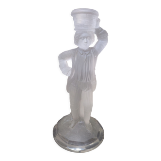 Art Deco Glass Candle Holder