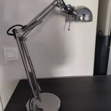 Articulated desk lamp chrome metal workshop style