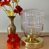 Vintage glass globe table lamp