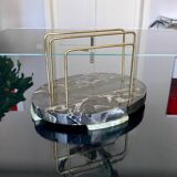 Inkwell Holder Mail Buffer Ashtray - Art Deco - Onyx Marble - Office