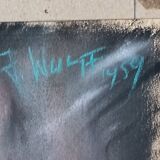 Charcoal drawing by J. Wulff, Belgian painter.