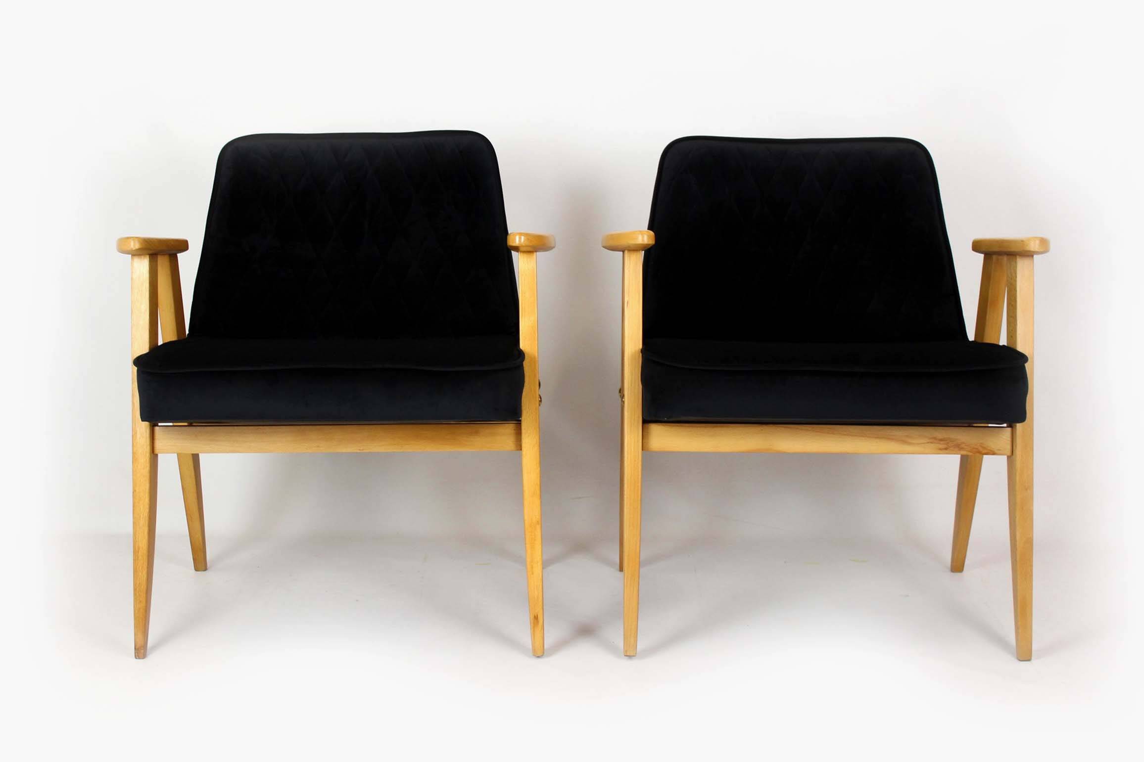 Set of Model 366 Armchairs by Józef Chierowski, Poland, 1960s