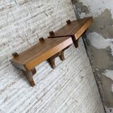 Pair of modernist constructivist wall-mounted bedside tables