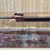 19th century English mahogany crank table with 3 extensions