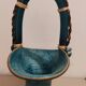 Vintage turquoise decorative vase – Mediterranean artisanal earthenware
