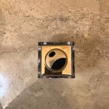 Transparent and gold glass table lighter - 70s