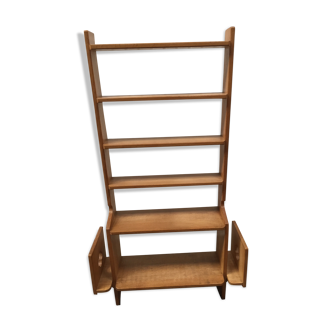 Guillerme et Chambron 60s/70s waxed oak shelves