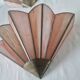 Art Deco style wall lights in brass and real glass paste