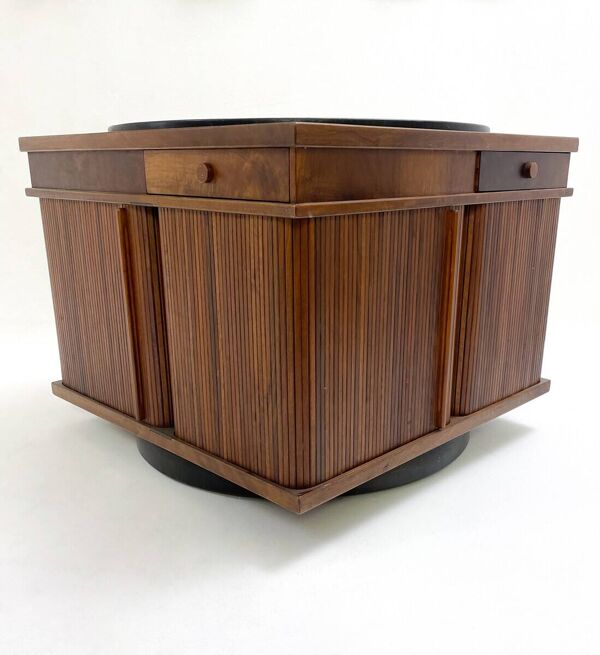 Mid-Century Italian Swivel Coffee Table by Gianfranco Frattini, Italy, 1960s