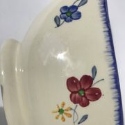 Sauceboat Mary Lou Digoin Sarreguemines blue rim